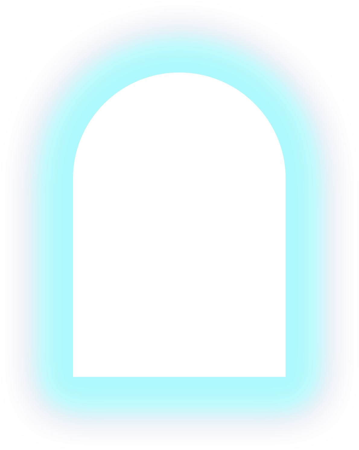 Glowing Dynamic Blue Arch Shape